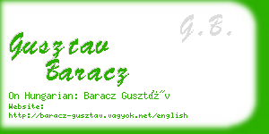 gusztav baracz business card